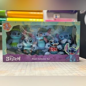 DISNEY LILO & STITCH "STITCH" 5PC PLUSH HAWAIIAN COLLECTOR SET NEW! BRAND NEW
